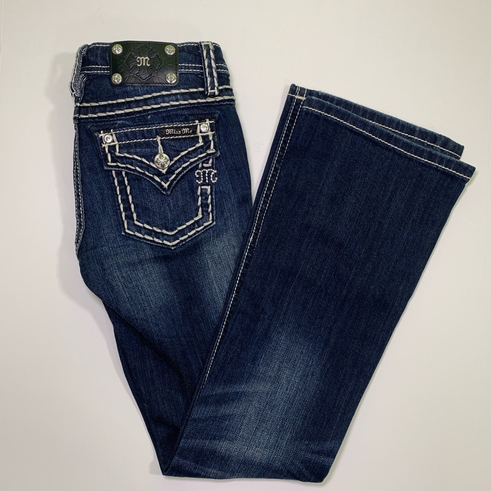 Miss Me boot wide leg jeans girls size 14